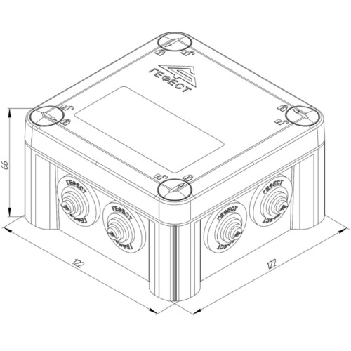 Коробка монтажная огнестойкая/ Коробка монтажная огнестойкая КМ-О-1212(П)(18к)-IP55