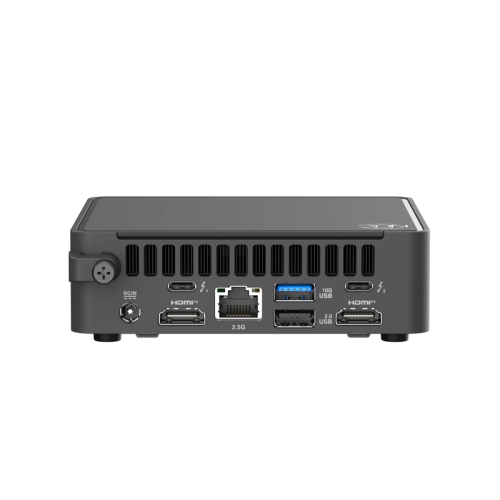 платформа для ПК/ Nettop ASUS NUC Model: NUC15CRK, Intel® Core™ 3 Processor 100U, 2xDDR5-5600 SO-DIMM supp, Intel® Graphics, Wi-Fi 7, BT v5.4, 3xUSB 3.2 Gen2, 1xUSB 2.0, 1xUSB 3.2 Gen2 Type-C + 2xT-bolt (incl. DP 2.1 and USB4), 2xHDMI 2.1, 1xRJ45 LAN, 1xD