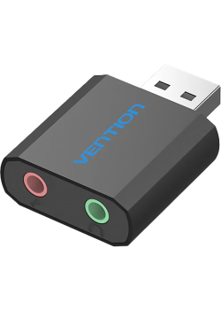 Внешняя звуковая карта Vention USB Черная
