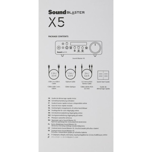 Звуковая карта Creative USB Sound Blaster X5 (Cirrus Logic CS43198) 5.1 Ret [70SB182000000]