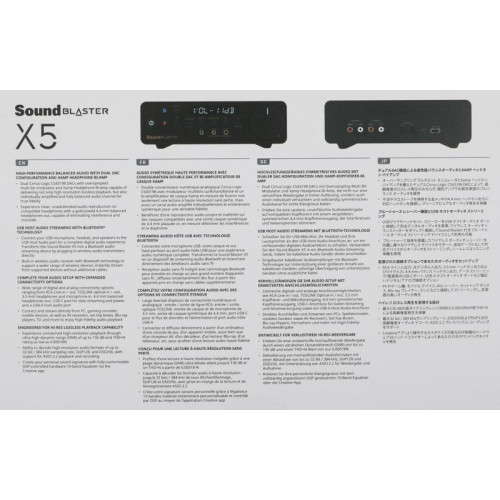 Звуковая карта Creative USB Sound Blaster X5 (Cirrus Logic CS43198) 5.1 Ret [70SB182000000]