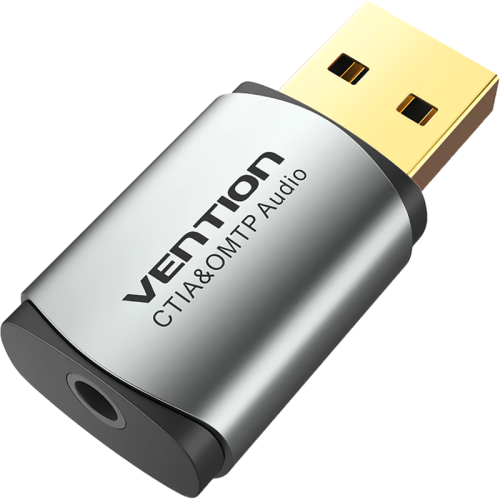 Внешняя звуковая карта Vention USB Серая
