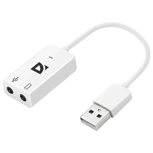 Defender Внешняя USB звуковая карта Audio USB USB - 2х3,5 мм jack, 0.1 м