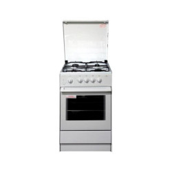 Плита Газовая Darina 1B GM 441 005 W белый/черный (стеклянная крышка) реш.сталь
