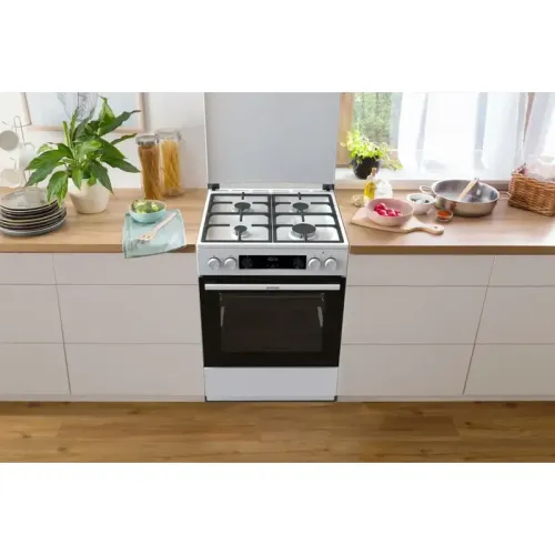 Плита Комбинированная Gorenje GKS6C71WF белый (металлическая крышка) реш.чугун Плита Комбинированная Gorenje GKS6C71WF белый (металлическая крышка) реш.чугун