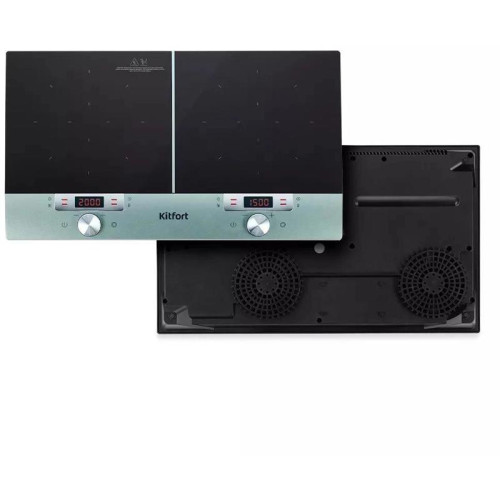 Плита Инфракрасная Kitfort КТ-155 черный/серебристый стеклокерамика (настольная)