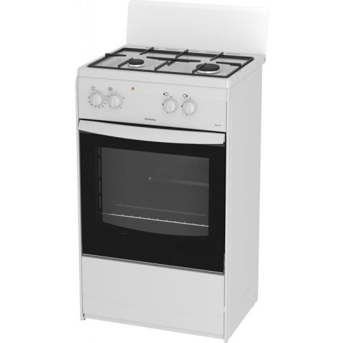 Плита Комбинированная Darina S KM 521 300 W белый/черный реш.сталь