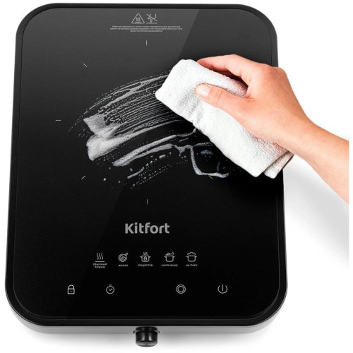 Плита Инфракрасная Kitfort КТ-141 черный стеклокерамика (настольная)