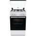 Комбинированная плита Gorenje, Линия Essential, Эмаль SilverMatte, объем духовки 68 л, механическое управление, электроподжиг, рельефные направляющие, 2 стекла+термослой, энергоэффективность А, цвет белый