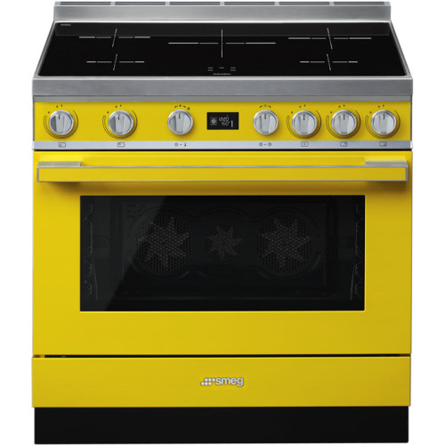 Варочные центры SMEG/ Portofino, Отдельностоящий варочный центр, 90*60 см, желтый
