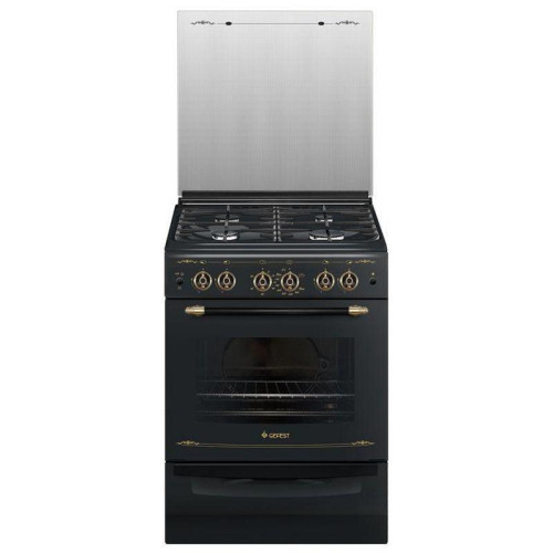 Плита Газовая Gefest ПГ 6100-02 0183 черный (стеклянная крышка) реш.чугун