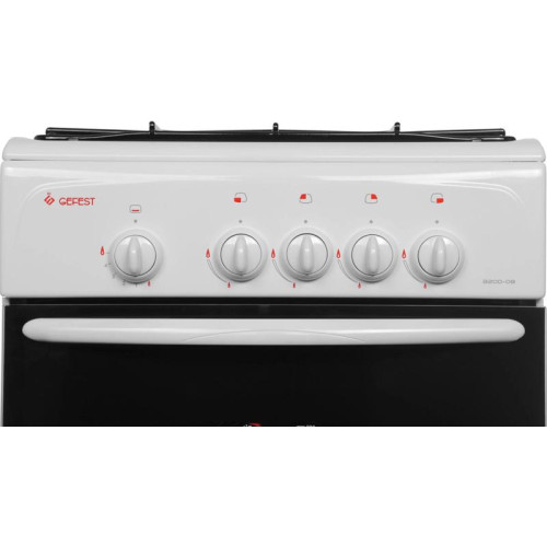 Плита Газовая Gefest ПГ 3200-08 К33 белый/черный (без крышки) реш.сталь
