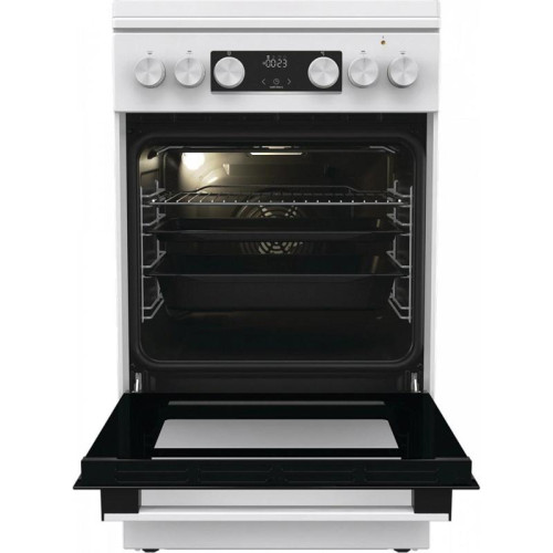 Плита Комбинированная Gorenje GK5C42WF-B белый (металлическая крышка) реш.чугун