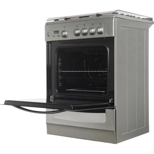 Плита Газовая Gefest 6100-03 0004 нержавеющая сталь (стеклянная крышка) реш.чугун