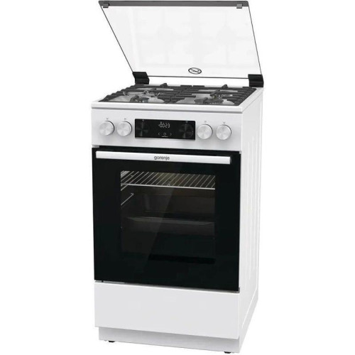 Плита Газовая Gorenje GGI5C23WF белый (стеклянная крышка) реш.чугун Плита Газовая Gorenje GGI5C23WF белый (стеклянная крышка) реш.чугун