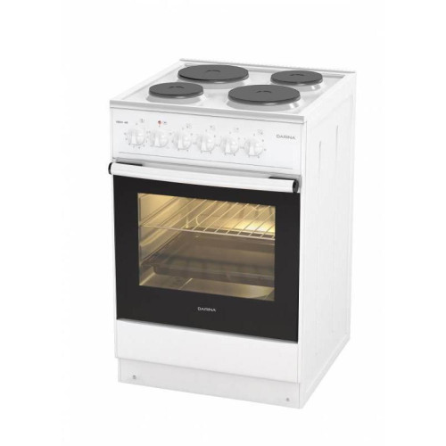 Плита Электрическая Darina 1B EM 341 406 W белый/черный эмаль (без крышки)