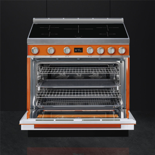 Варочные центры SMEG/ Portofino, Отдельностоящий варочный центр, 90*60 см, оранжевый
