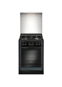 Плита Газовая Gefest ПГ 6300-02 0046 черный (стеклянная крышка) реш.чугун