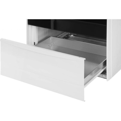 Плита Газовая Darina 1B KM 441 306 W белый/черный (стеклянная крышка) реш.сталь