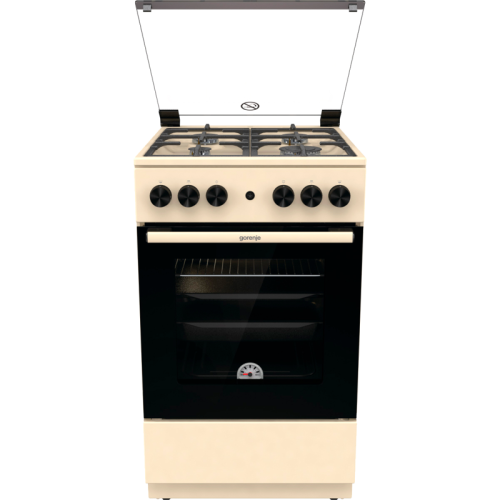 Газовая плита, 50 см, 4 конфорки, бежевый