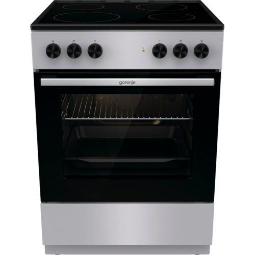 Тип плиты: электрическая, Тип варочной поверхности: стеклокерамическая, Цвет: серый, Ширина, см: 60