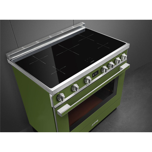 Варочные центры SMEG/ Portofino, Отдельностоящий варочный центр, 90*60 см, оливковый Варочные центры SMEG/ Portofino, Отдельностоящий варочный центр, 90*60 см, оливковый