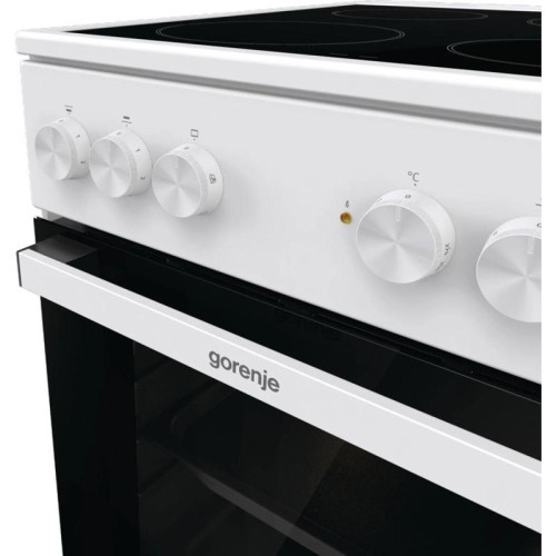Плита Электрическая Gorenje GEC5A12WG-B белый стеклокерамика (без крышки)