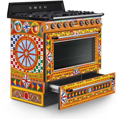 Варочные центры SMEG/ Sicily is My Love, Отдельностоящий варочный центр, D&G, разноцветный