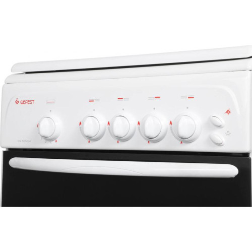 Плита Газовая Gefest CG 50M04 K73 белый (металлическая крышка) реш.чугун