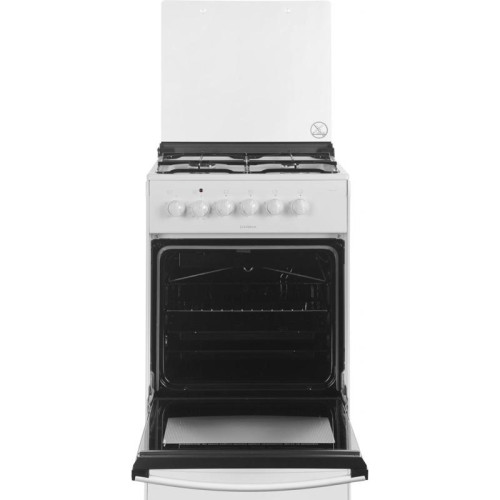 Плита Газовая Darina 1B KM 441 306 W белый/черный (стеклянная крышка) реш.сталь