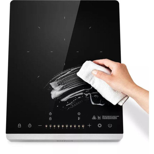 Плита Инфракрасная Kitfort КТ-146 черный/серебристый стеклокерамика (настольная)