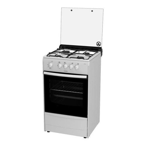 Плита Газовая Darina 1В GM 441 002 W белый (стеклянная крышка) реш.сталь