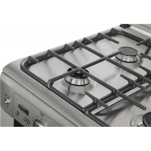 Плита Газовая Gefest 6100-03 0004 нержавеющая сталь (стеклянная крышка) реш.чугун