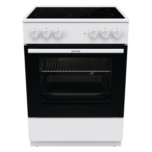 Плита Электрическая Gorenje GEC6A11WG белый стеклокерамика (без крышки)