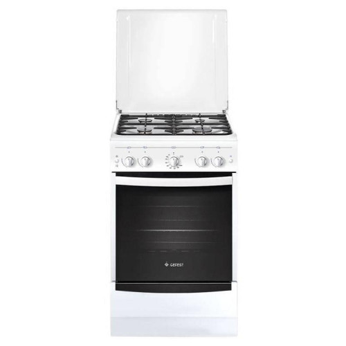 Плита Газовая Gefest ПГ 5100-02 0009 белый (металлическая крышка) реш.чугун
