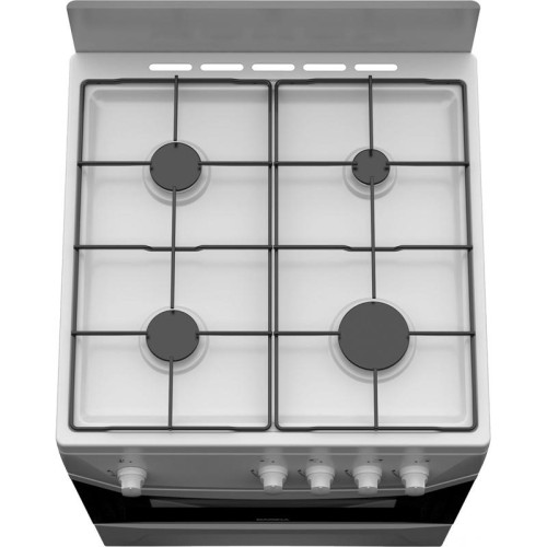 Плита Газовая Darina C 1001 W белый/черный реш.сталь