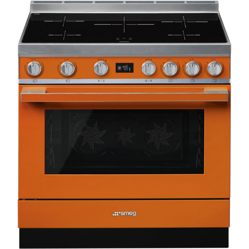 Варочные центры SMEG/ Portofino, Отдельностоящий варочный центр, 90*60 см, оранжевый