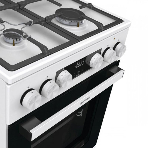 Плита Комбинированная Gorenje GK5C42WF-B белый (металлическая крышка) реш.чугун