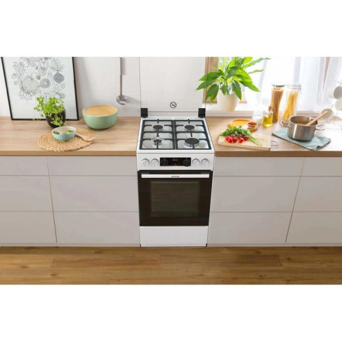 Плита Газовая Gorenje GGI5C22WF белый (стеклянная крышка) реш.чугун