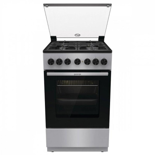 Плита Комбинированная Gorenje GK5B44SF серебристый (стеклянная крышка)