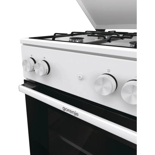 Плита Газовая Gorenje GG5A14WJ белый (металлическая крышка) реш.сталь Плита Газовая Gorenje GG5A14WJ белый (металлическая крышка) реш.сталь