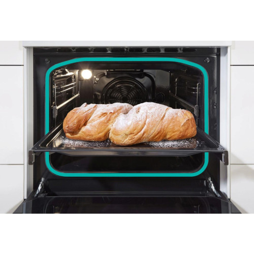 Плита Gorenje/ Плита Gorenje, полезный объем 70 л, эргономичные переключатели, сенсорный программатор IconLED, эмаль SilverMatte, очистка паром, индикатор остаточного тепла для каждой конфорки, дверца CompactDoor 2 стекла + 1 термослой, стеклокерамическая