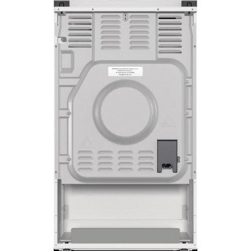 Комбинированная плита Gorenje, полезный объем 68 л, очистка паром AquaClean, сводчатая форма духовки, механическое управление, электроподжиг, цвет белый