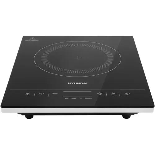 Плита Индукционная Hyundai HYC-0111 черный/серебристый закаленное стекло (настольная)