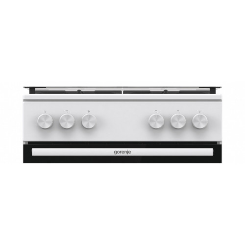 Газовая плита Gorenje, автоматический электроподжиг варочной поверхности и духовки, чугунные решетки, цвет белый