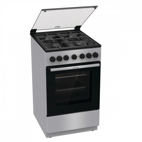 Плита Комбинированная Gorenje GK5B44SF серебристый (стеклянная крышка)