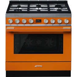 Варочные центры SMEG/ Portofino, Отдельностоящий варочный центр, 90*60 см, оранжевый