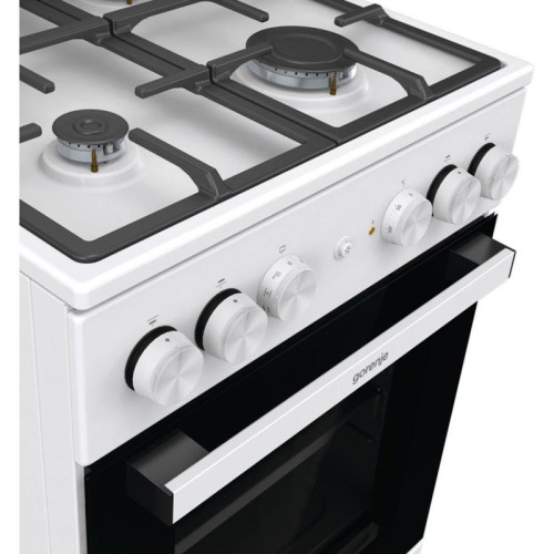 Плита Комбинированная Gorenje GK5A42WF-B белый (металлическая крышка) реш.чугун