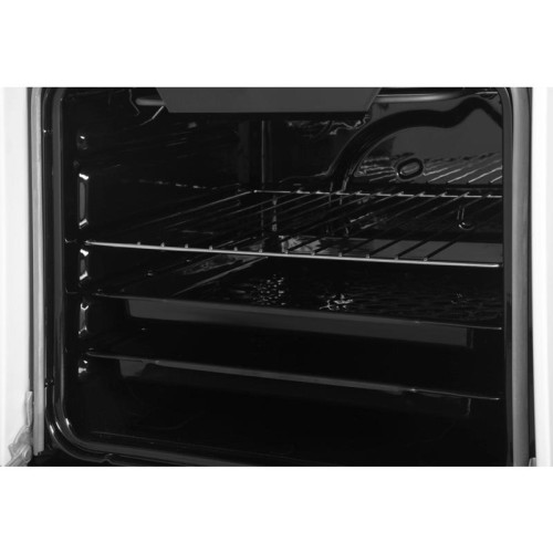 Плита Комбинированная Darina 1D KM 241 337 W белый/черный (стеклянная крышка) реш.сталь