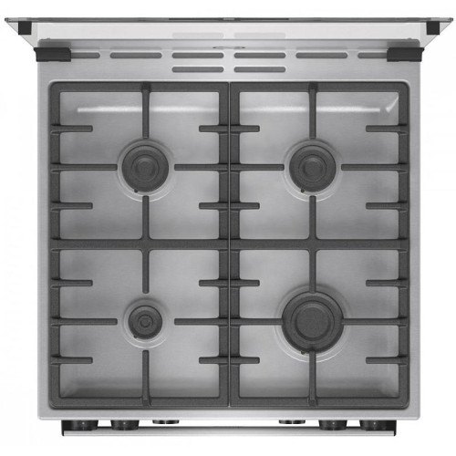 Плита Комбинированная Gorenje GKS6C72XF нержавеющая сталь (стеклянная крышка) реш.чугун